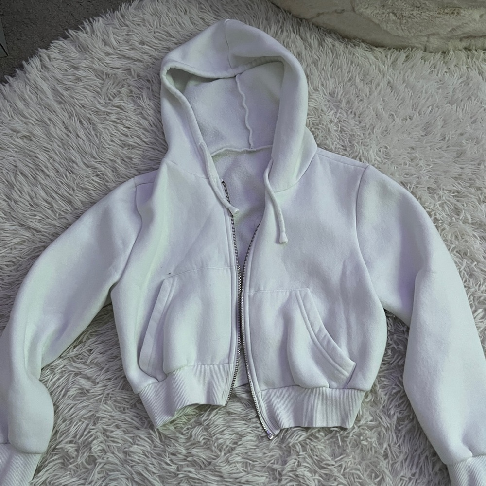 SHEIN cropped zip up jacket